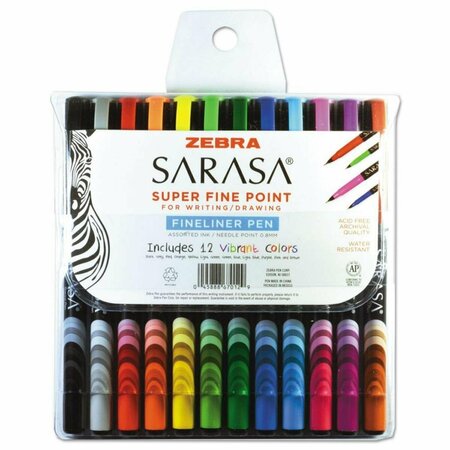 ZEBRA PEN Zebra Sarasa Fineline Pen Assorted, 12PK ZEB67012